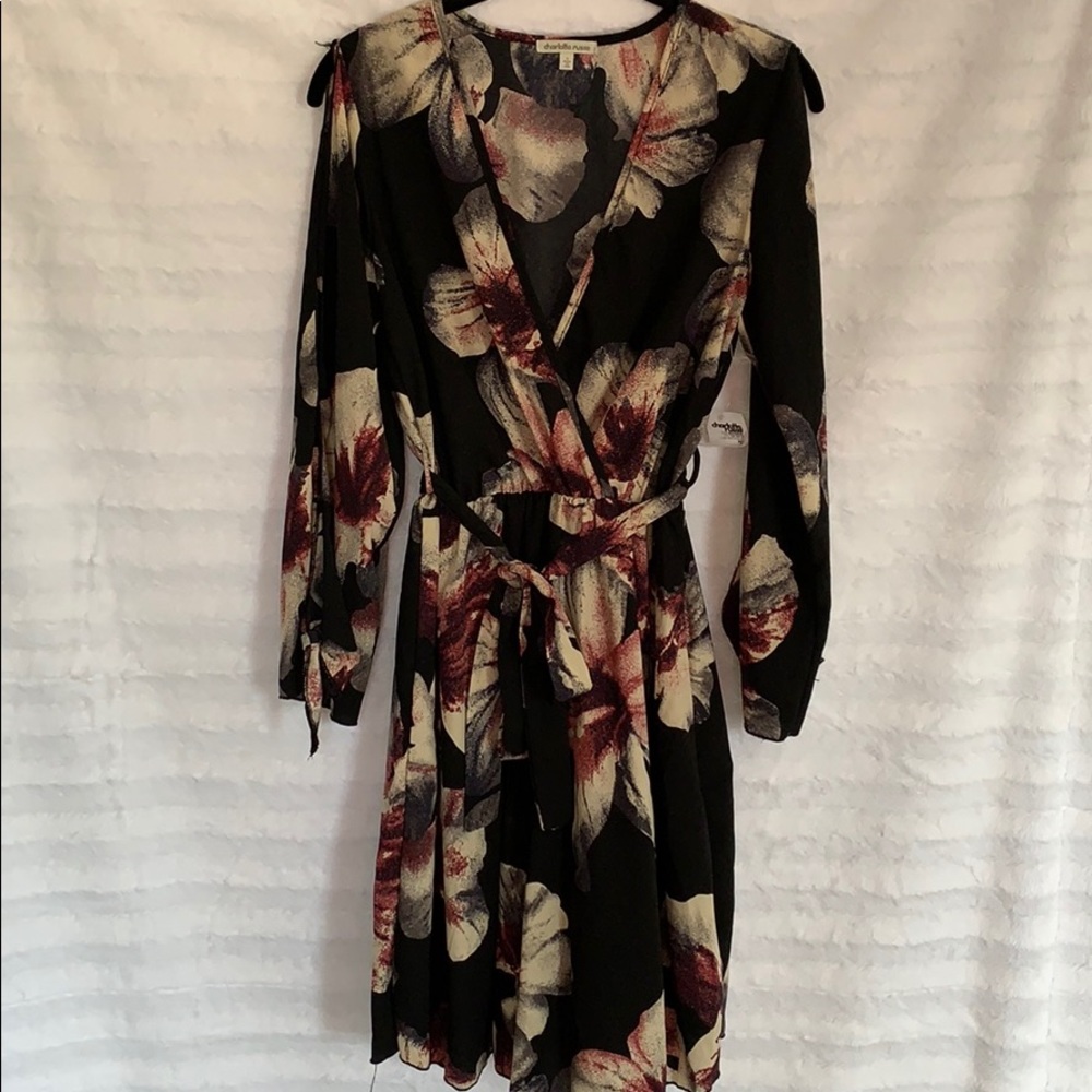 Floral Open Shoulder Dress